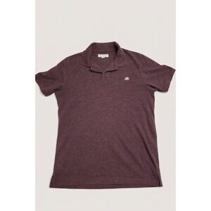 Aeropostale Men's A87 Logo Heathered Burgundy Maroon Pique Polo Shirt Size M
